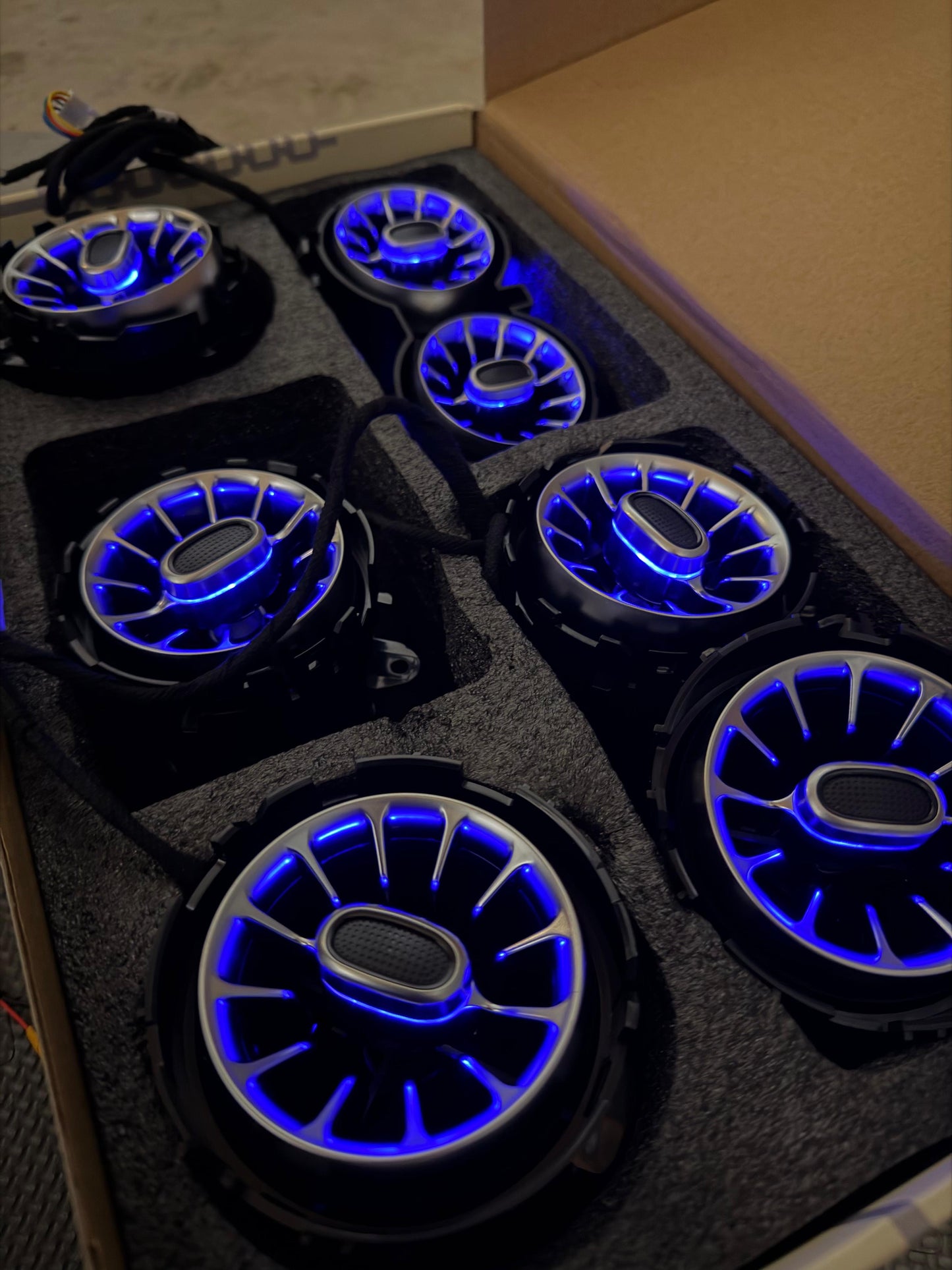 Beleuchtete Lüftungsdüsen